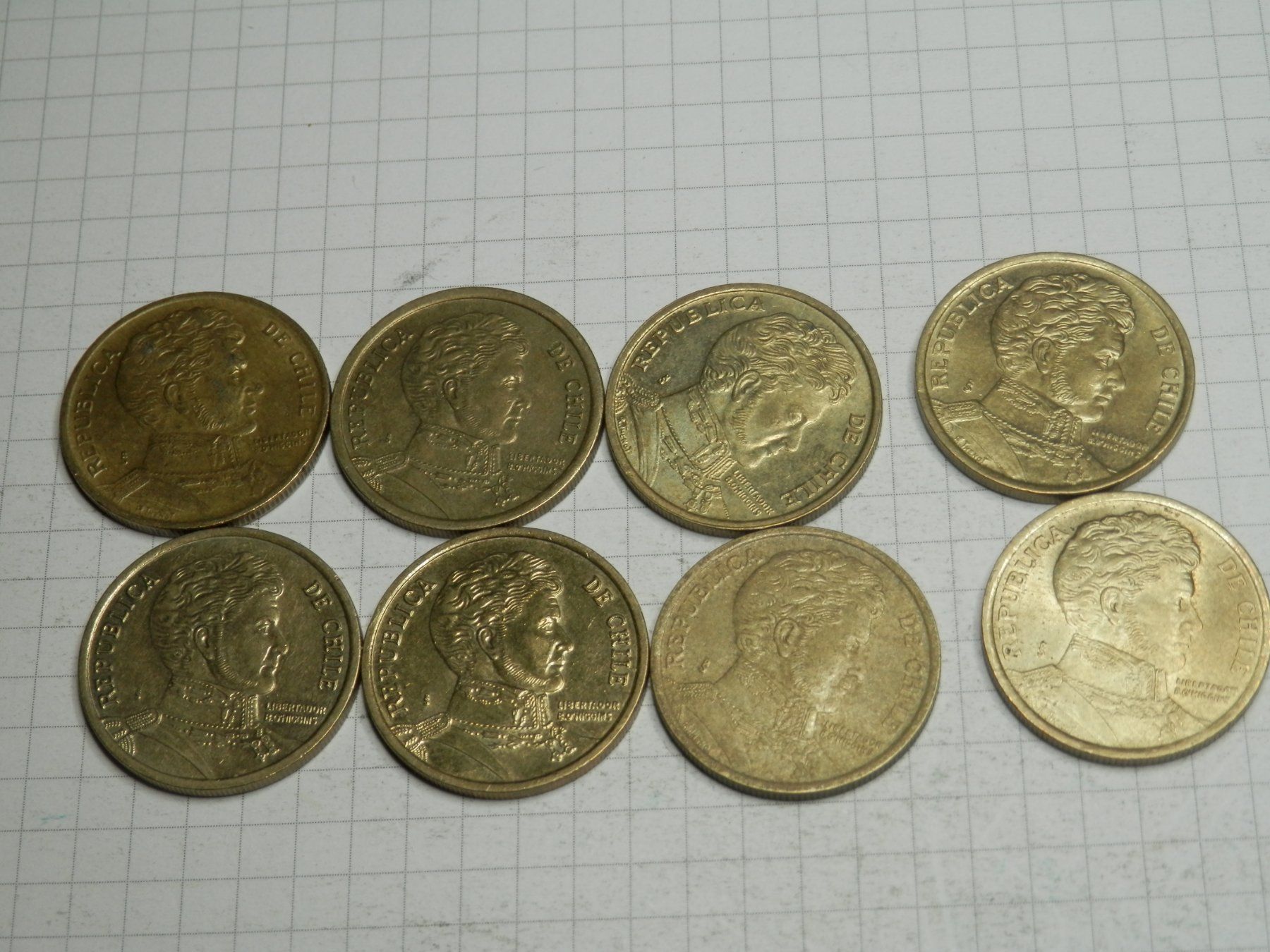 Tutti le monete: 8 x Chile 10 Pesos ab 1996 – Usato da Weiach venduto da weiach81 1