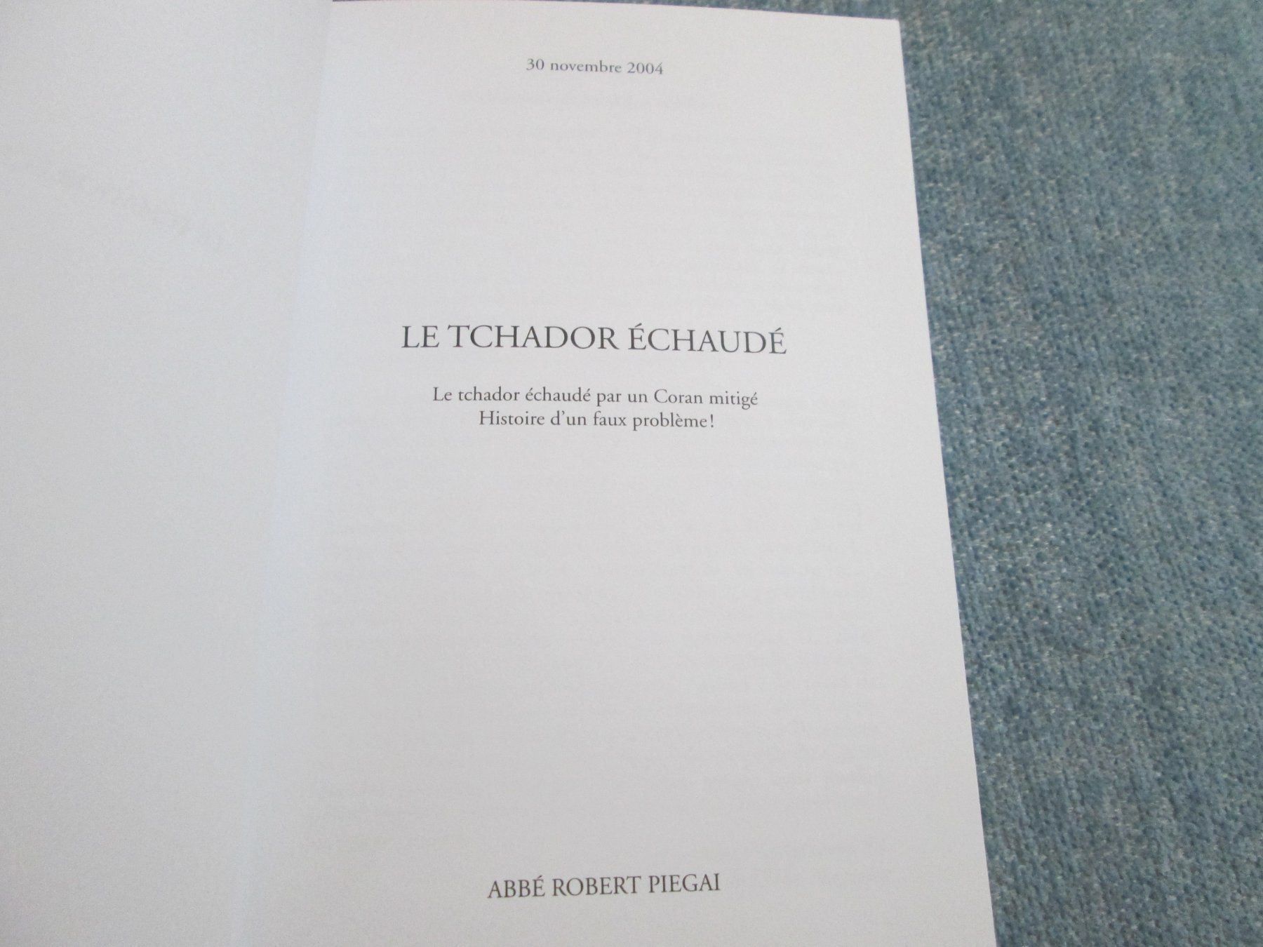 Bücher: Le tchador échaudé – Gebraucht aus Neuchâtel von Dualseele 1