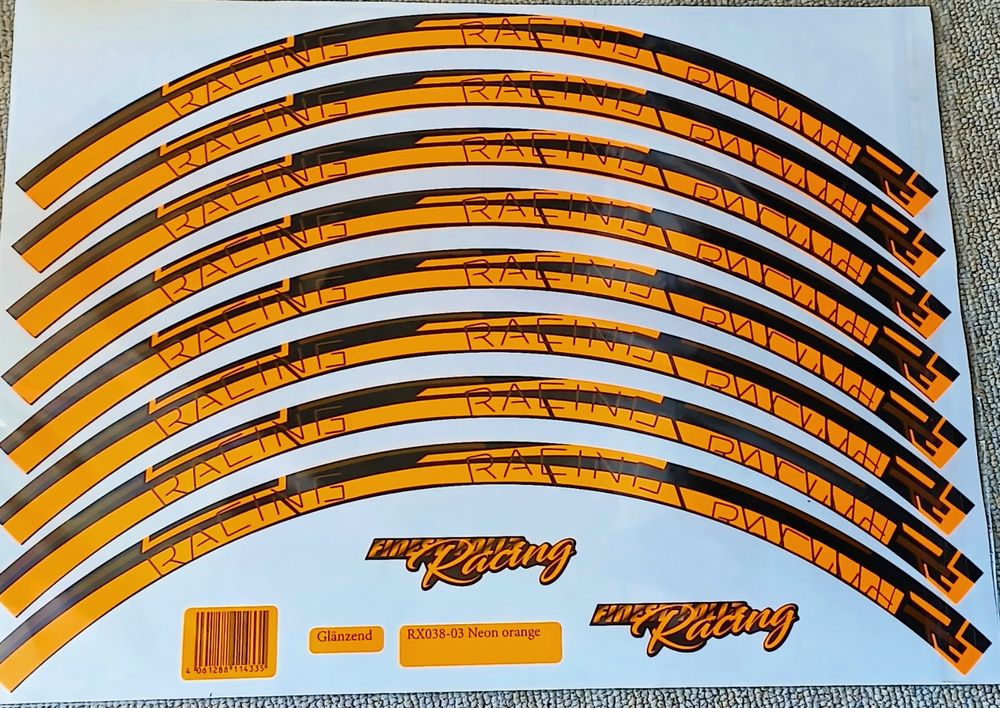 16-teiliges Set Felgenrandaufkleber Sticker Für Fahrrad