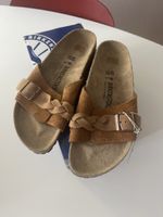 Birkenstock Sandalen Lederzopf cognac Groesse 40 neu