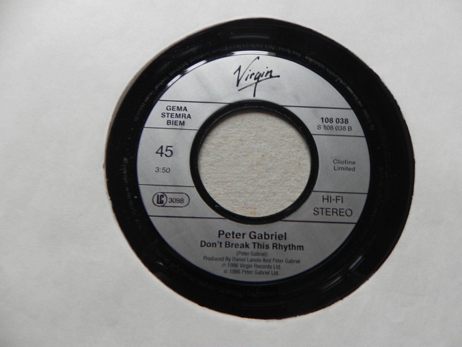Dischi in vinile: Single 7" Rock Pop Genesis Peter Gabriel 1986 Sledgehammer – Usato da Siebnen venduto da krimsie 3