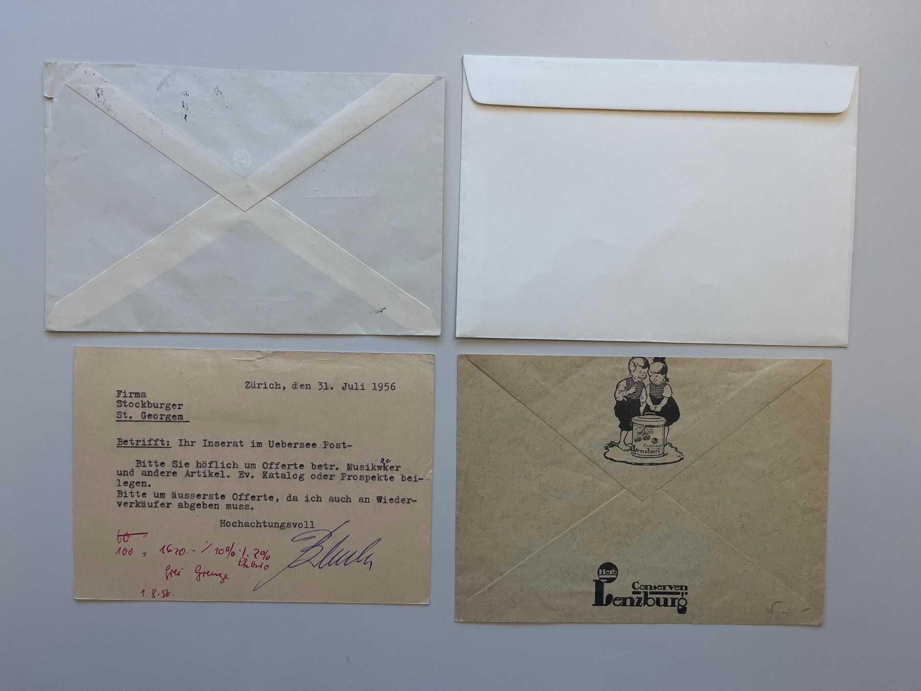 Alle Briefmarken: Ganzsachen Schweiz mit Kehrdrucke – Gebraucht aus Adliswil von derrick0825 1
