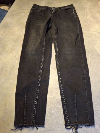 Pantalon jeans noir taille 36 marque Chicorée 98% coton