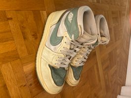 Nike Air Jordan 1 High grün beige gebrauchter Zustand