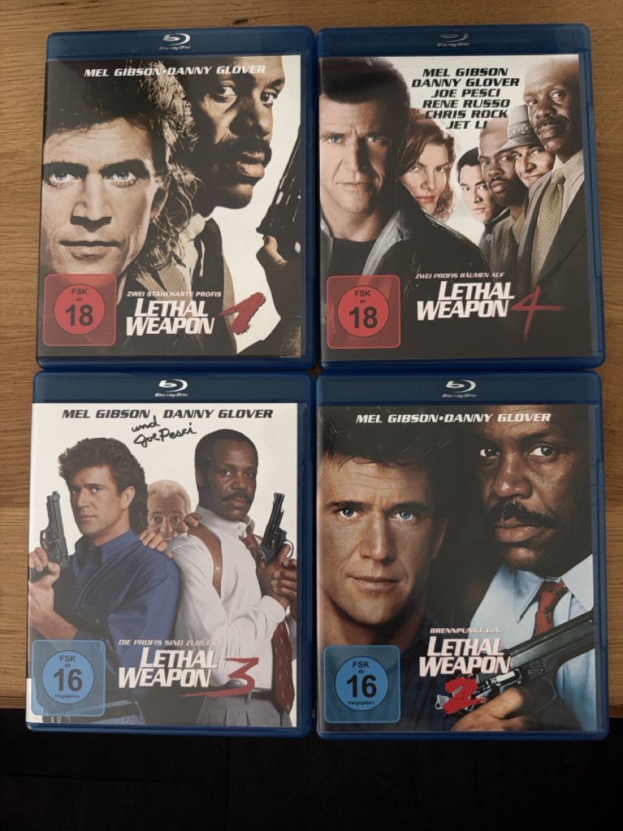 Alle DVDs: Lethal Weapon 1-4 BluRay – Gebraucht aus Hagendorn von masterchieff