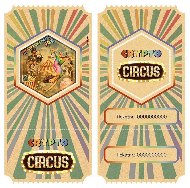 Tutti i francobolli: Crypto Circus, Regenbogen Akrobatin, Sehr selten. – Usato da Claro venduto da Chanty7