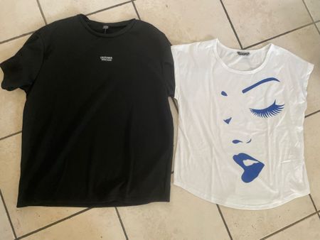2 Shein T-Shirts, Grösse L, Sommer Look - Top Zustand!