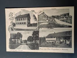 Alte PK / Gruss aus Ober Langenhard bei Winterthur von 1915