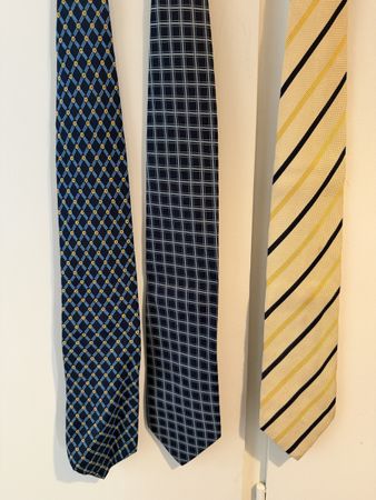 Cravatte uomo seta set 3 pezzi fantasia righe quadri
