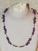 Halbedelsteinkette Amethyst