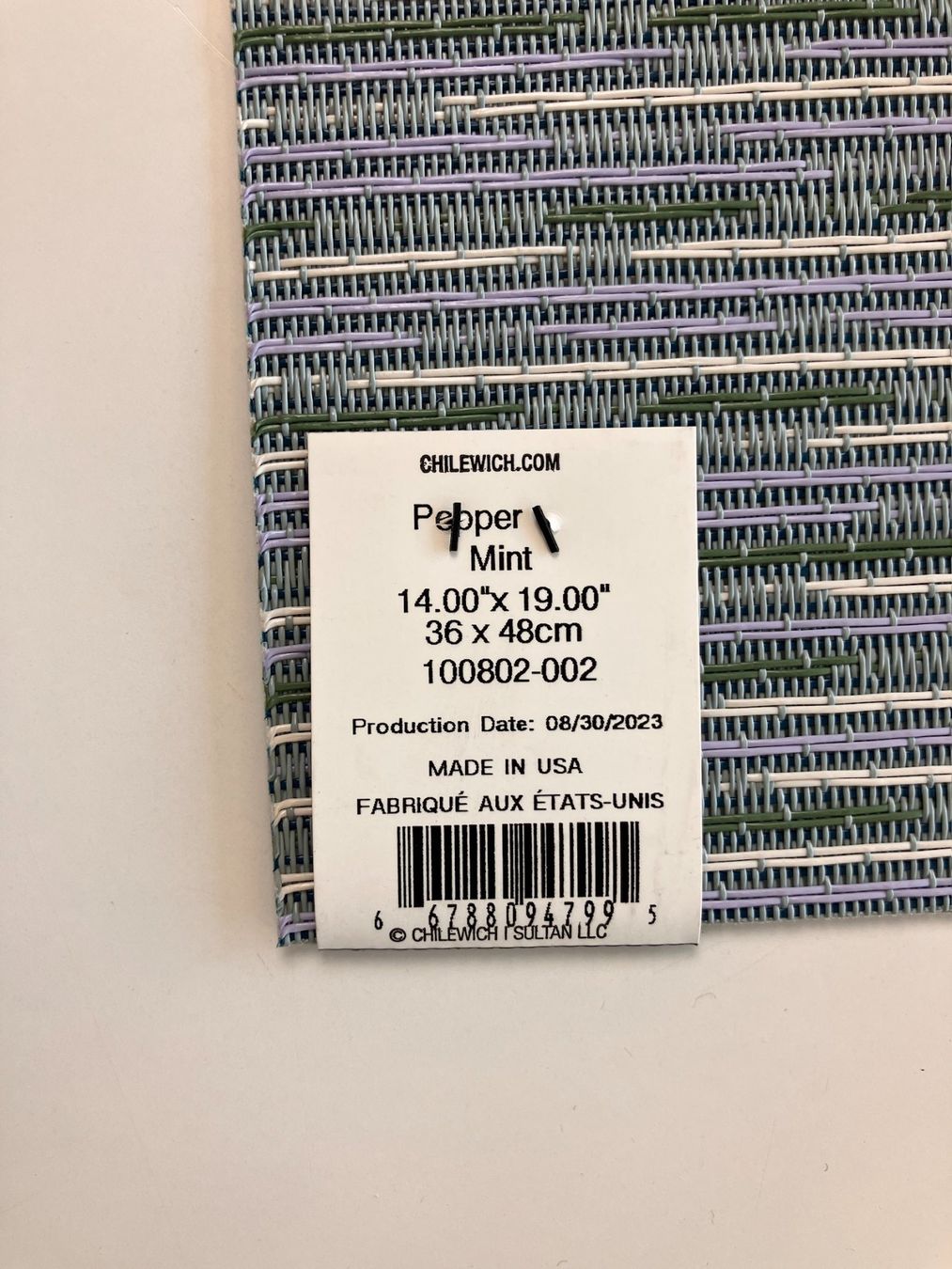 Sottobicchieri: 4 Stk. Tischset Chilewich Pepper Mint 36 x 48cm – Nuovo e nell'imballaggio originale da Dietikon venduto da TMP_ZH 4