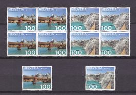 2018  Viererblocksatz + Einzelsatz   ** Postfrisch   10x1Fr.