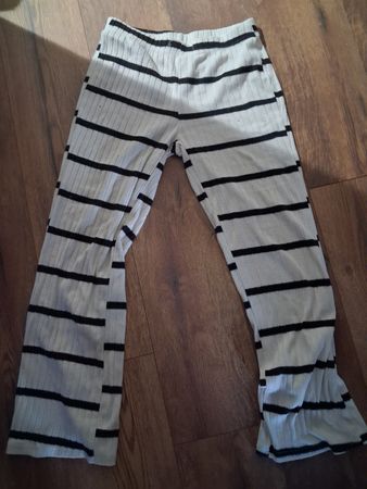 Gestreifte Hose Weiss Schwarz Grösse M guter Zustand