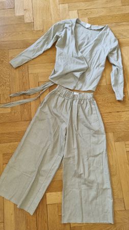 Studio OSOI 2-Teiler Wickeloptik, Helles Olivebeige, Gr. M/L