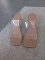 Sandalen mit transparentem Absatz, Gr. 38