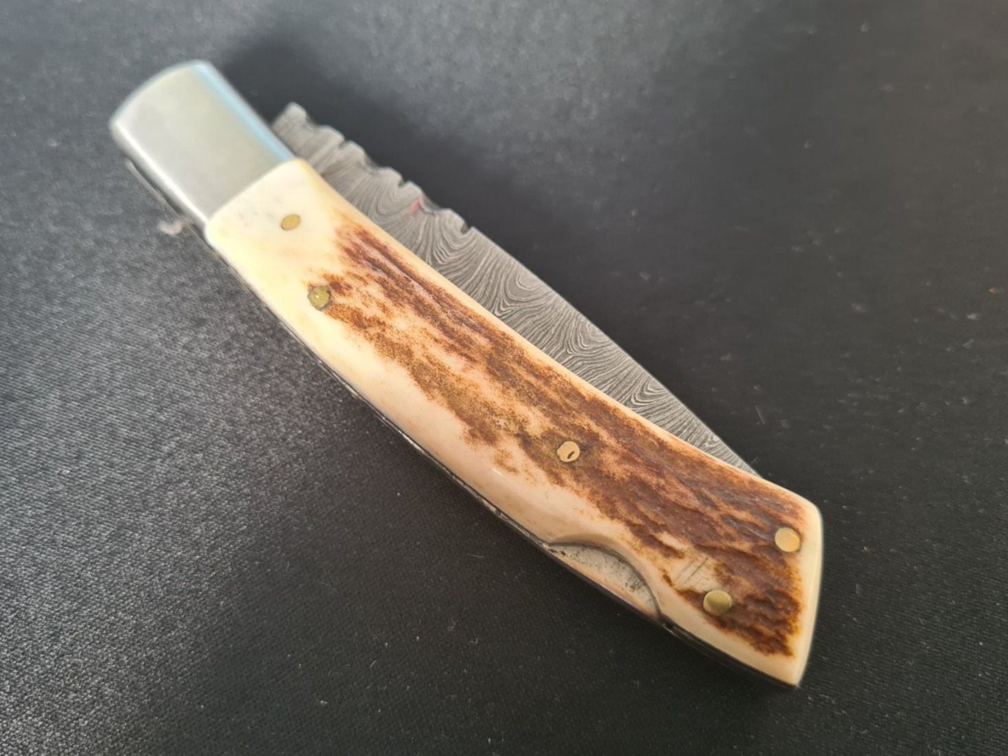 Coltelli tascabile: Damast Taschenmesser Horn – Nuovo (secondo la descrizione) da Bern venduto da Respirit 4