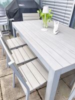 Ikea Falster Gartenmöbel grau Tisch Möbel Stuhl Bank