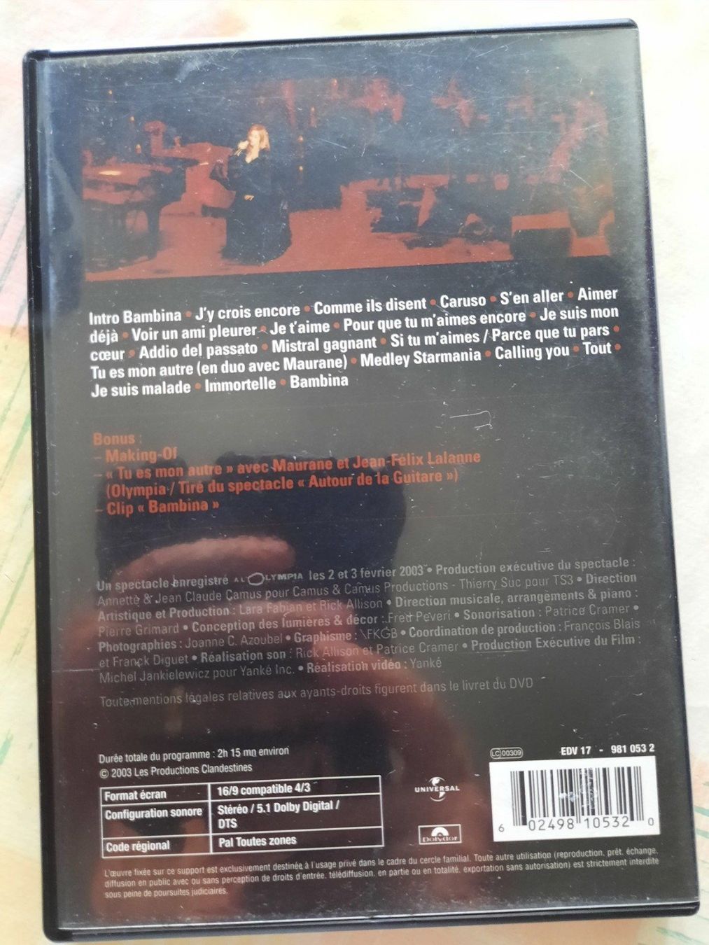 CD: DVD Lara Fabian Live  – Usato da Pully venduto da bro_n52j 1