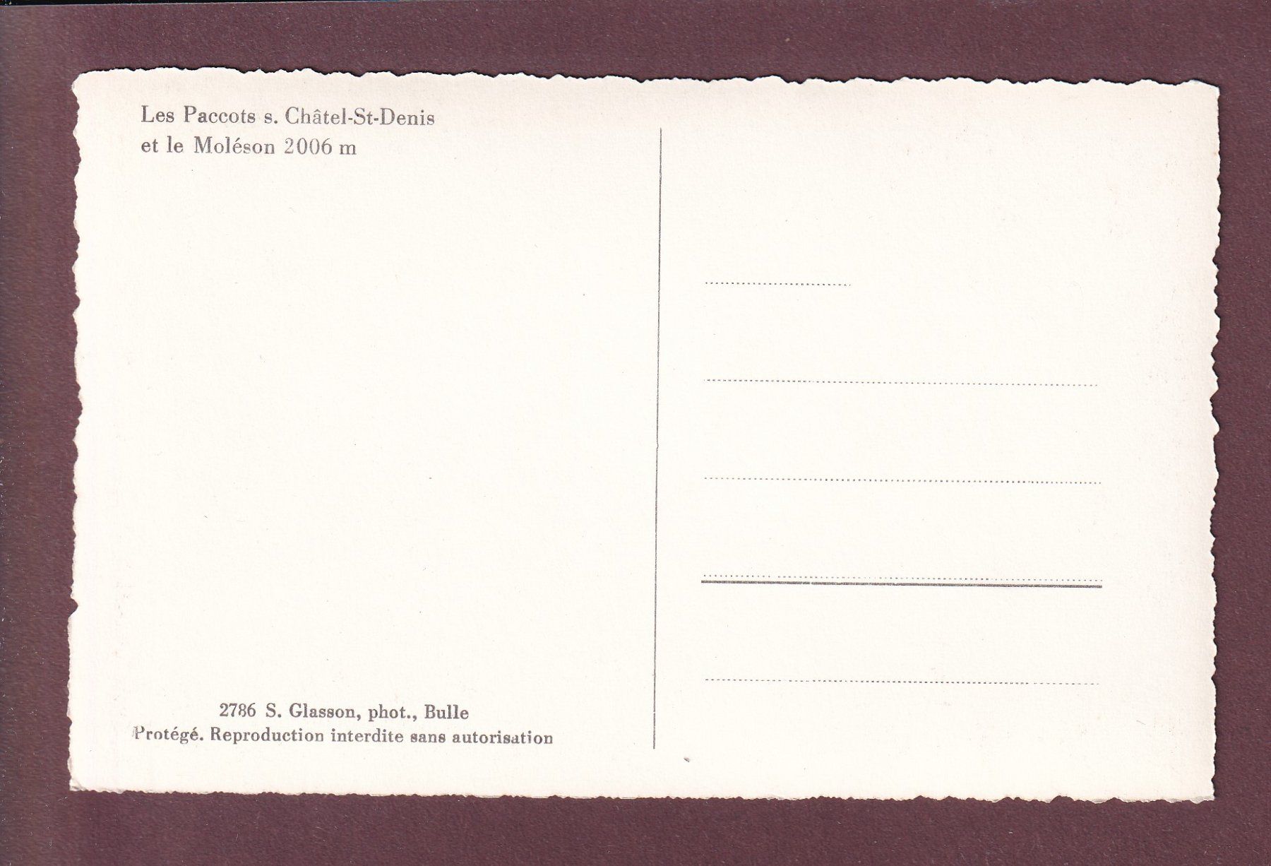 Cartoline postali: LES PACCOTS - Moléson – Usato da Pully venduto da nicecards 1