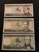 Lithuania 100 500 1000 Litu 1991-1994 year P-50b 51 52 UNC I