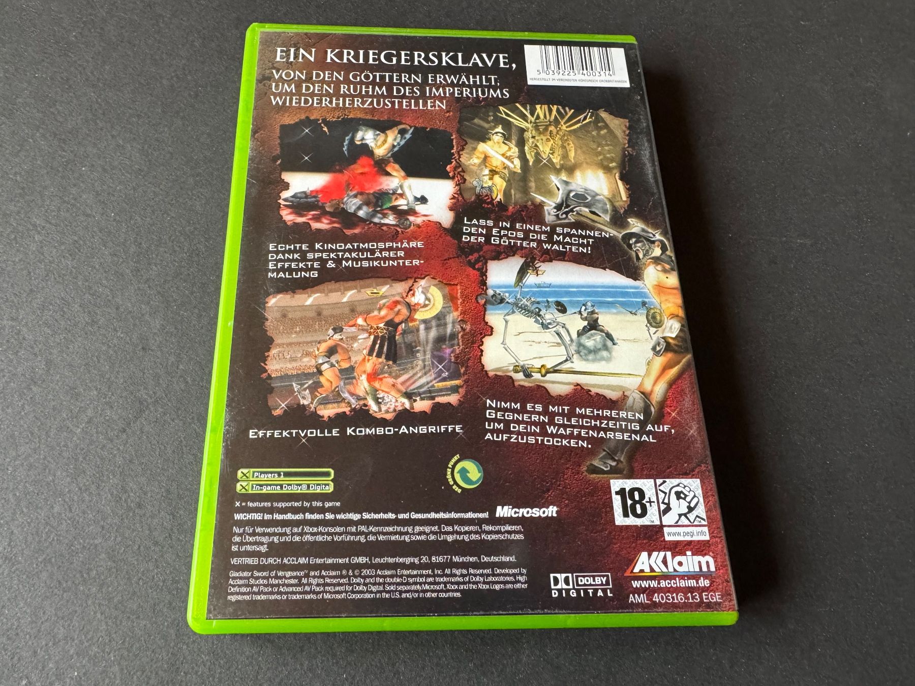 Microsoft Giochi: GLADIATOR SPIEL FÜR XBOX – Usato da Hägendorf venduto da bri_v995 2