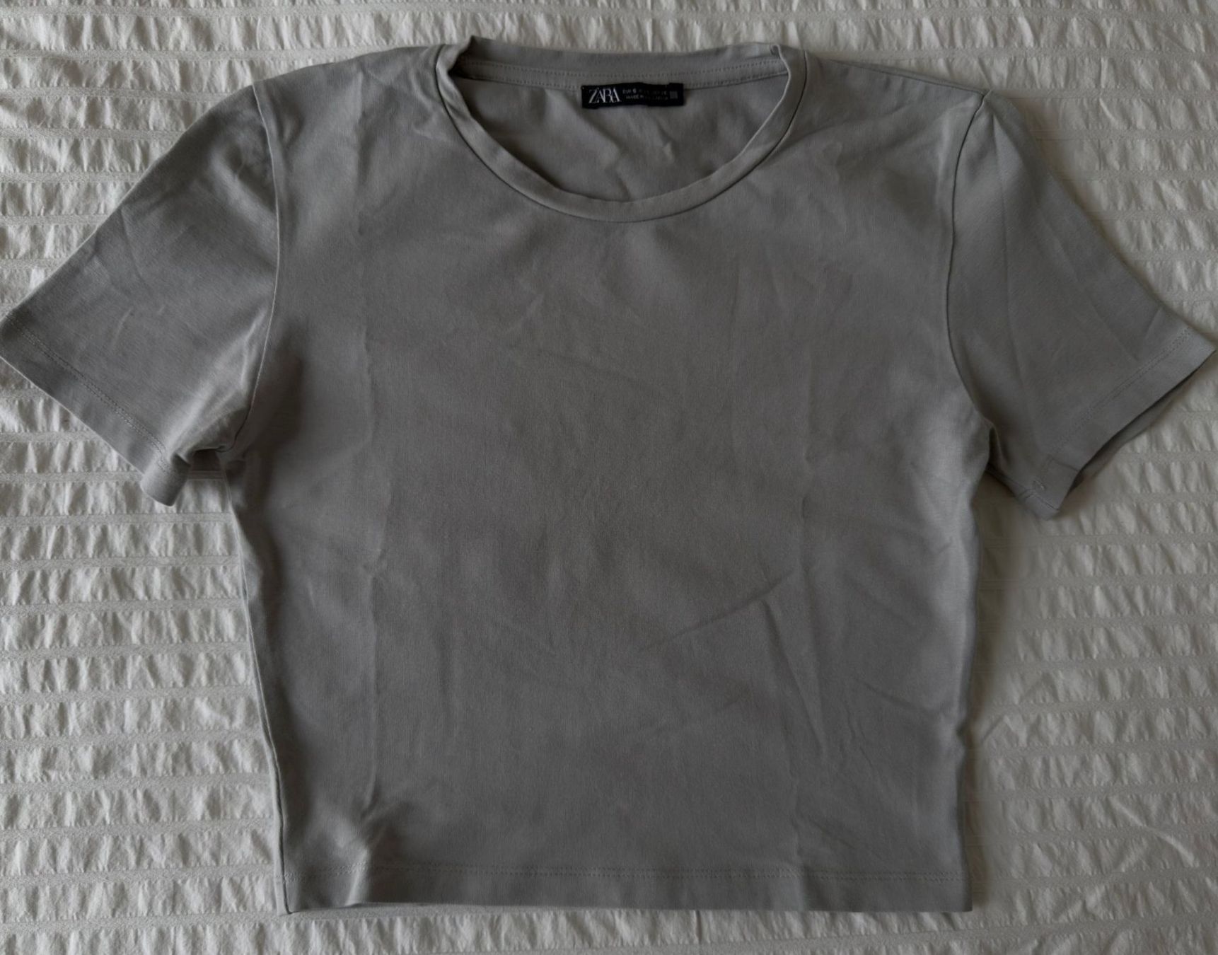 Zara T-shirt: Zara Basic Shirt, hellgrau, Grösse S - Top Zustand! – Usato da Schlieren venduto da January13