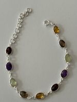Armband aus Sterling Silber, diverse Steine