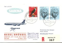 Rare Enveloppe Philatélie 1er vol et commémoratif