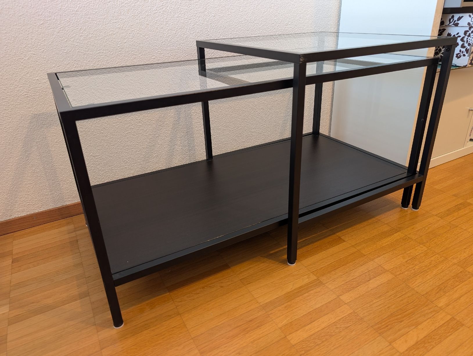 Tische: Couchtisch Glas Metall Holz schwarz – Gebraucht aus Würenlos von xelage86 1
