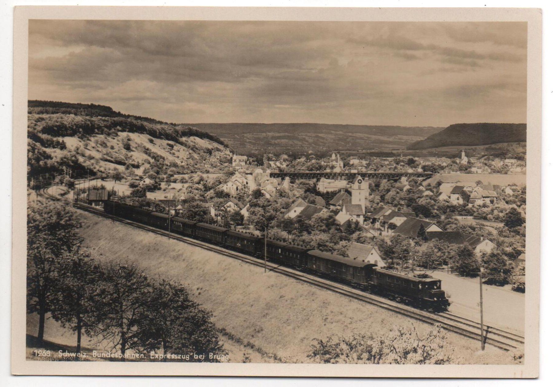 Cartoline postali: BRUGG Bahn Expresszug, Schweiz. Bundesbahnen – Nuovo (secondo la descrizione) da Jona venduto da philajona