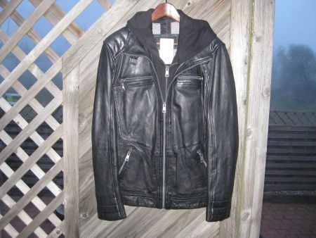 Herbsthit! Echt Lederjacke Bikerstyle black Marke: JCC Gr.52