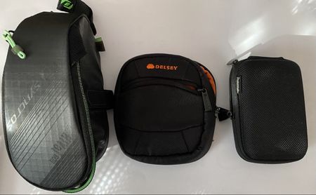 1Velotasche und 2 Gürteltasche Syncros, Delsey, Hama