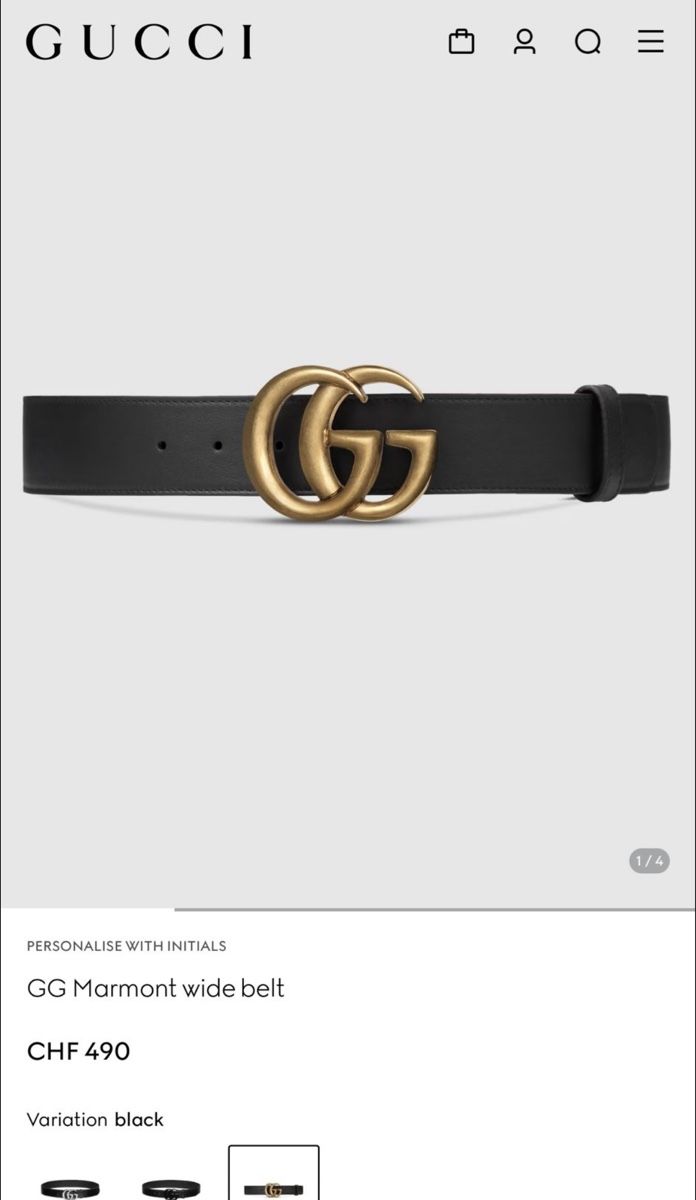 Gucci Cinture: Gucci marmont wide belt – Nuovo (secondo la descrizione) da Winterthur venduto da Watchuser101 3