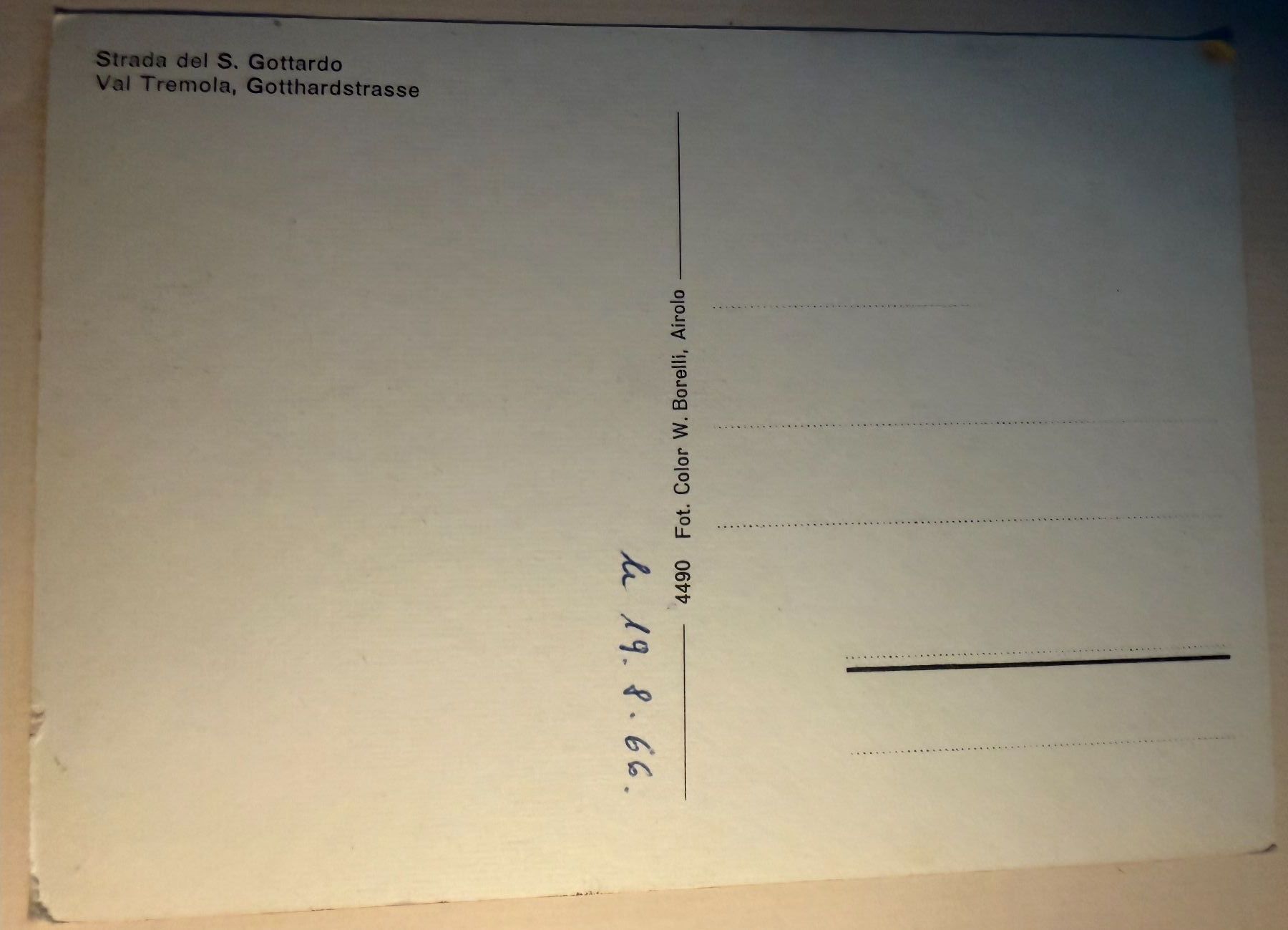 Ansichtskarten: Gotthardstrasse - Tremola 1966 - Ansichtskarte – Gebraucht aus Tegerfelden von siebenmacky 1