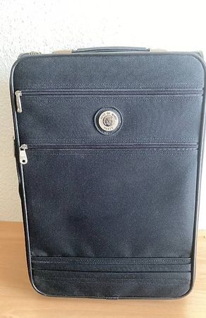 Rollkoffer LYS PARIS 55x35x26-30cm schwarz Stoff gebraucht!