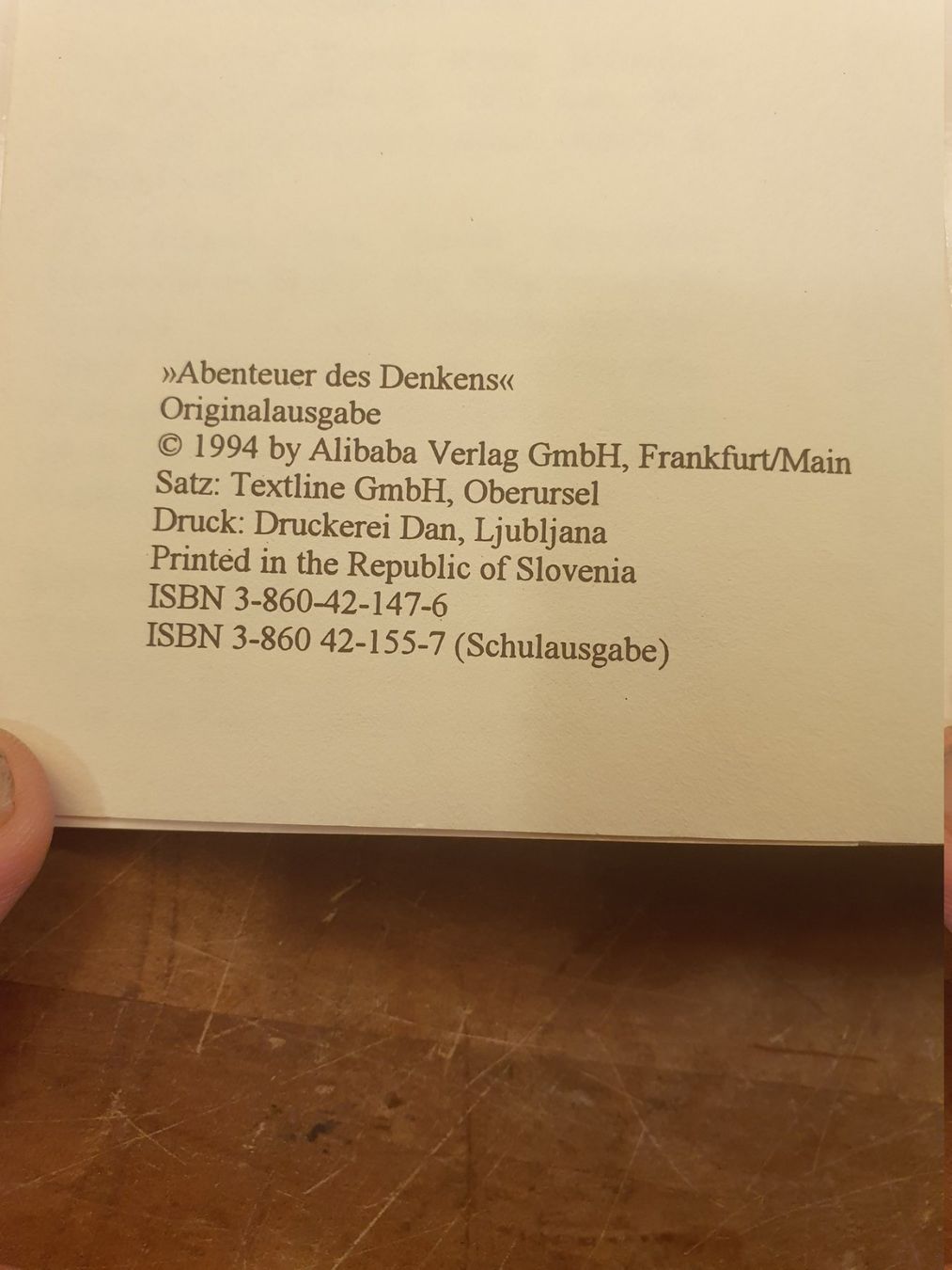 Libri: Abenteuer des Denkens - David Choljewitz – Usato da Zürich venduto da loosebone 4