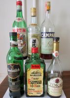 6 alkoholische Getränke: Glenfiddich/Tokaji/Campari/Martini