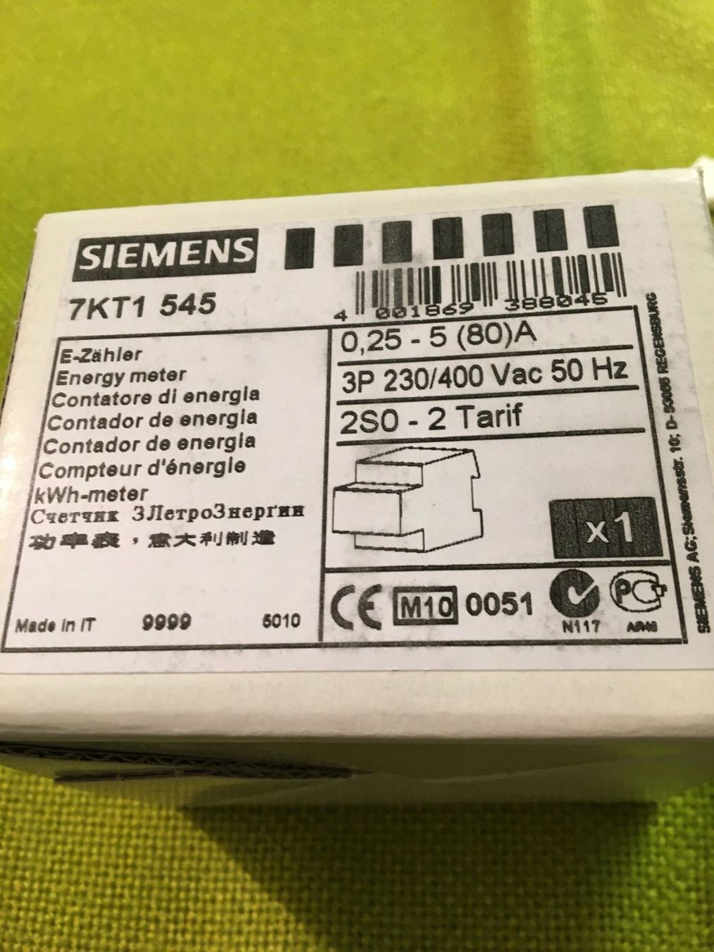Siemens Misurare: Elektrozähler 7KT1 545 von Siemens – Usato da Binz venduto da Dsc1 6