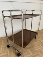 Servierwagen Dinett klappbar Chrom und Holzoptik Melform
