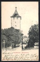 Schaffhausen, Oberthorturm und Strasse