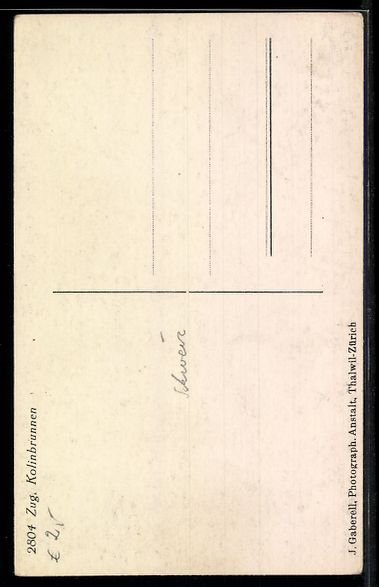 Cartes postales: AK Zug, Kolinbrunnen – D'occasion à Berlin par bartko-reher 1