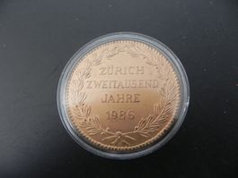 Medaille 2000 Jahre Zürich 1986