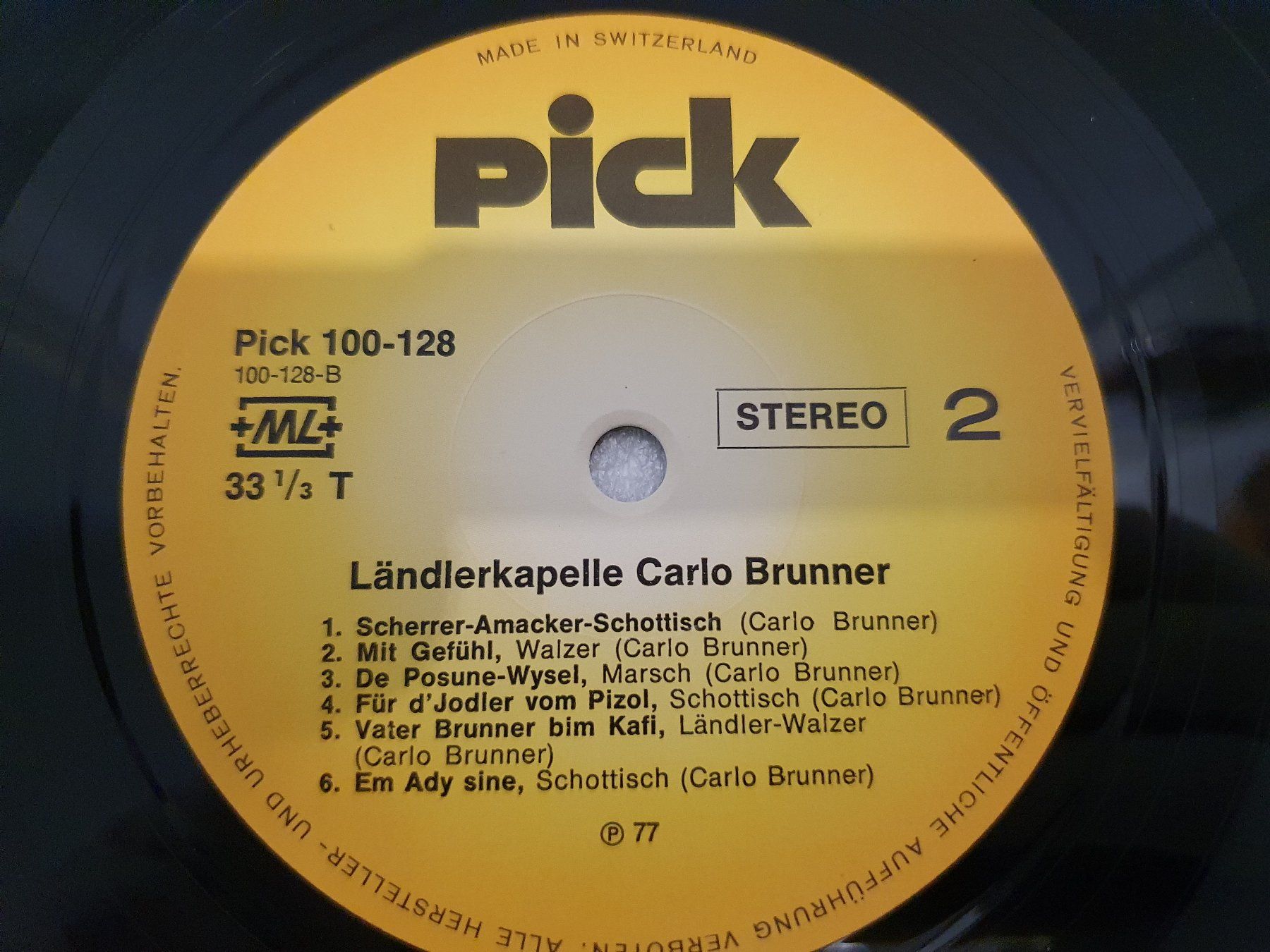 Dischi in vinile: Ländlerkapelle Carlo Brunner – Usato da Uster venduto da Vinyl-Leidenschaft 6