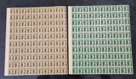1930 : Nr. 181 + 182 im 100-er Bogen, postfrisch **