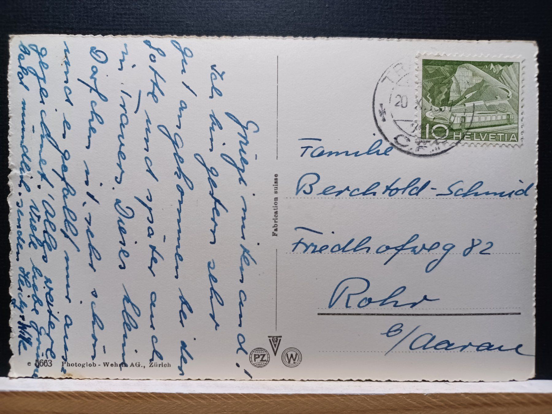 Cartoline postali: BE, Taubenloch, Biel/Bienne, 1957, No e 5663 – Usato da Aarau Rohr venduto da mgvw 3