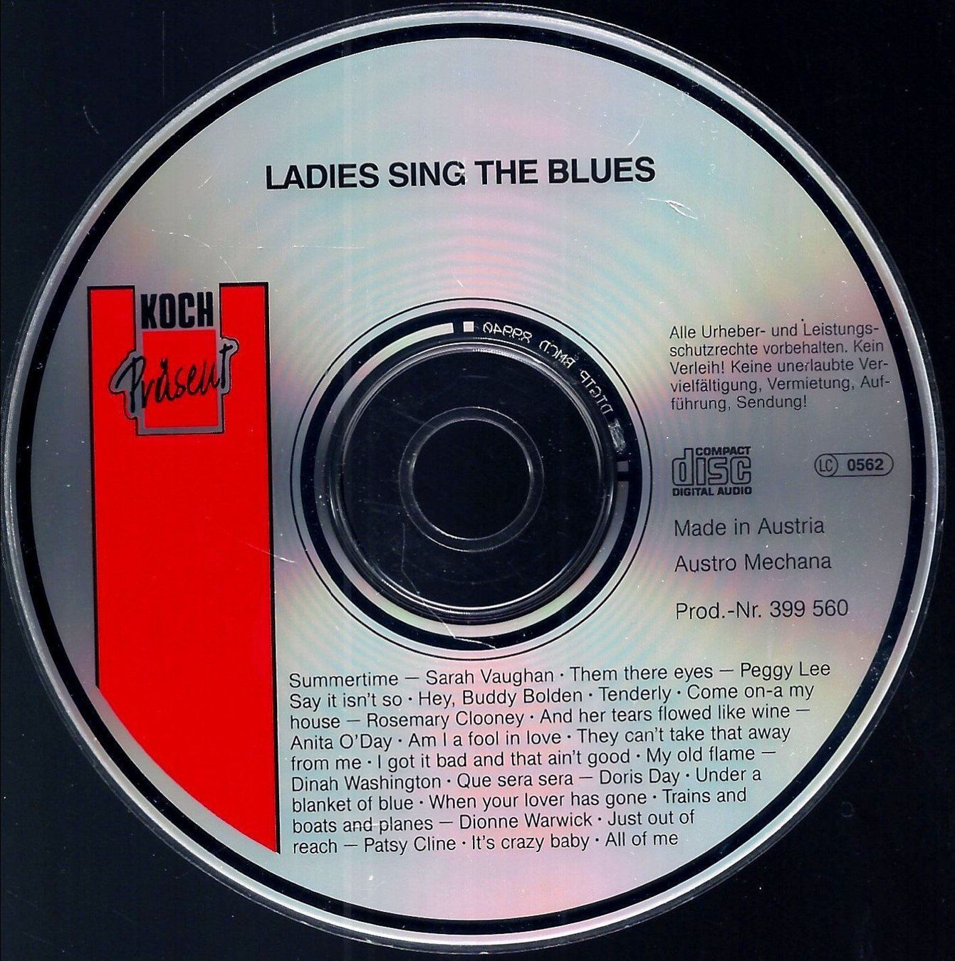 CDs: LADIES SING THE BLUES Patsy Cline ...CD – D'occasion à Kandergrund par Sososo 2
