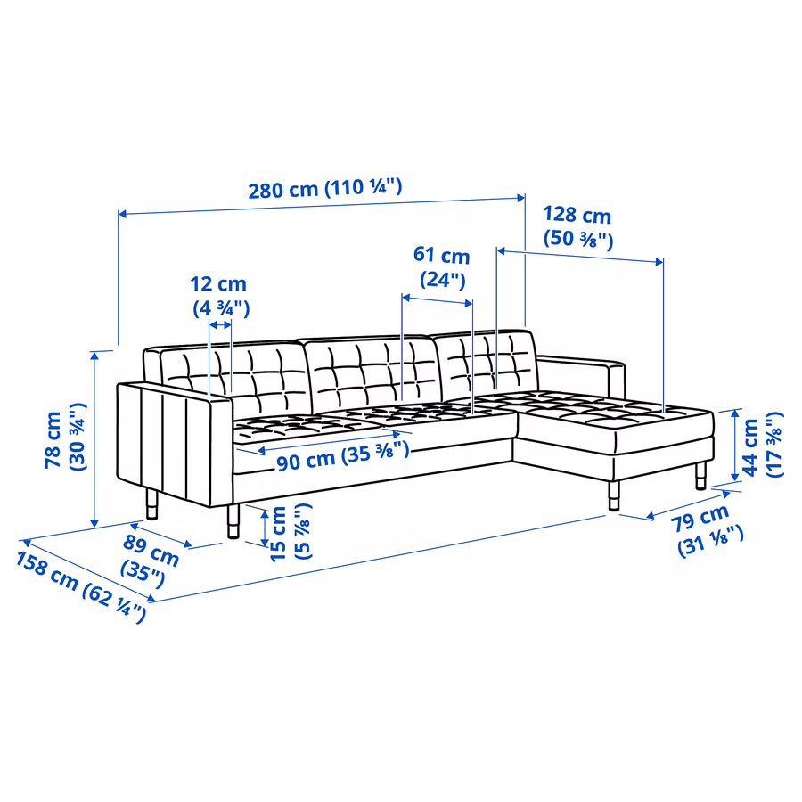 Divani: Landskrona 4er Sofa mit Höcker – Usato da Cham venduto da STEFF008 3