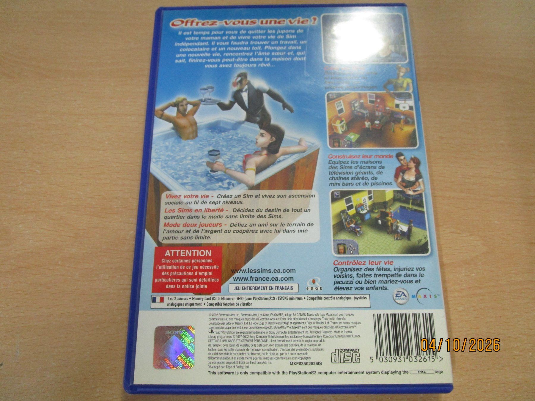 Sony Jeux: Die Sims Sony Playstation 2 PS2 – D'occasion à Goldau par agestuffer 1