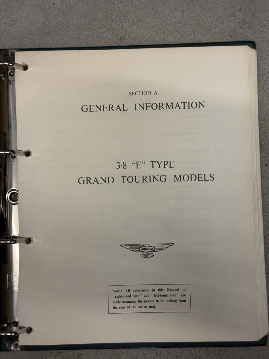 Bücher: Jaguar E-Type 3.8 Servicehandbuch original – Gebraucht aus Basel von phf4058 4