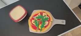 IKEA LATSAS Spiel-Pizza Stoff Set Kinderküche